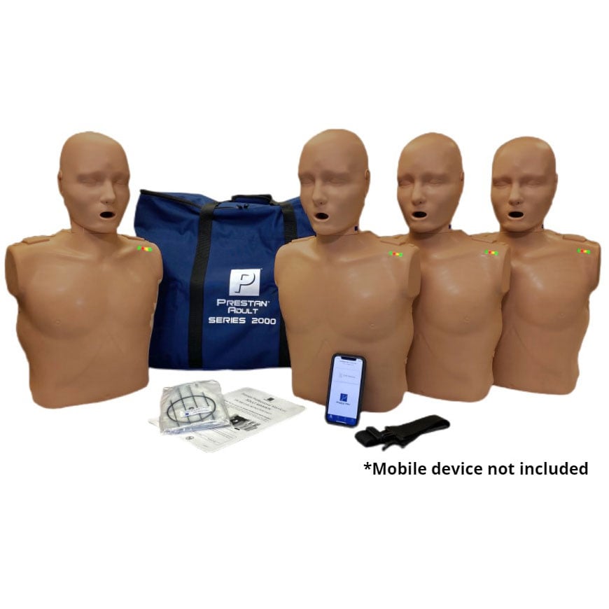 PRESTAN Professional Series 2000 Adult Manikin (4-Pack) Dark Skin Tone