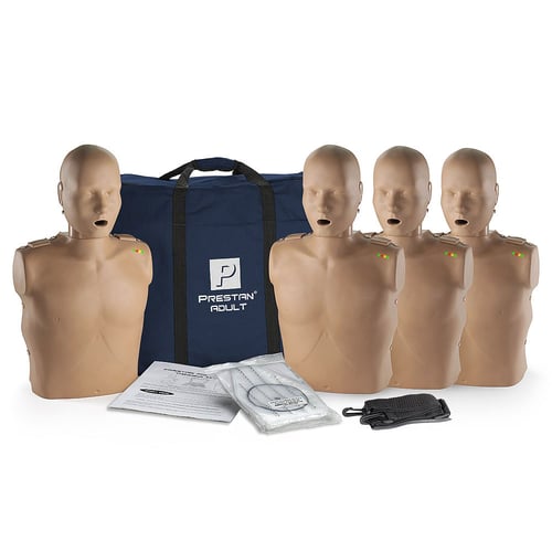 PRESTAN Professional Manikin Dark Skin Adult 4-Pack with CPR Monitor