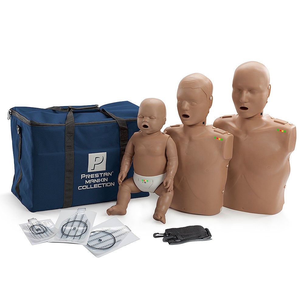 PRESTAN Collection Dark Skin Manikins with CPR Monitor